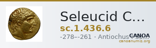 Seleucid Coins (part 1) 436.6 — CANOA