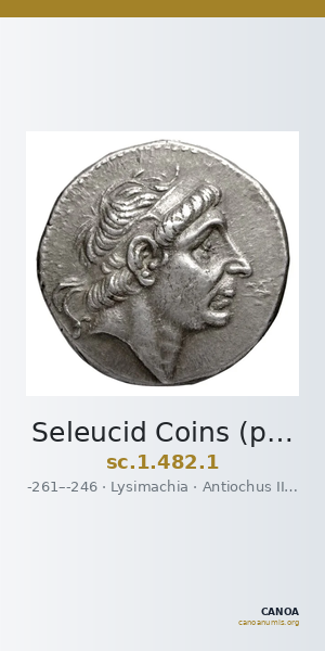 Seleucid Coins (part 1) 482.1 — CANOA