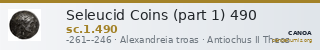 Seleucid Coins (part 1) 490 — CANOA
