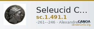 Seleucid Coins (part 1) 491.1 — CANOA