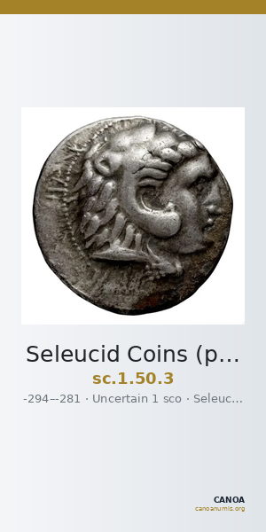 Seleucid Coins (part 1) 50.3 — CANOA