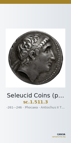 Seleucid Coins (part 1) 511.3 — CANOA