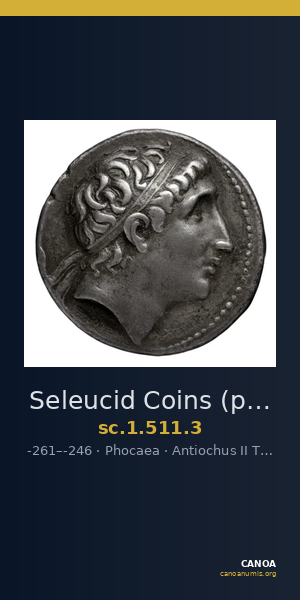 Seleucid Coins (part 1) 511.3 — CANOA