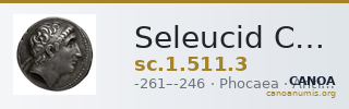 Seleucid Coins (part 1) 511.3 — CANOA