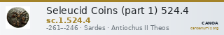 Seleucid Coins (part 1) 524.4 — CANOA