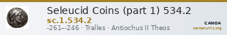 Seleucid Coins (part 1) 534.2 — CANOA