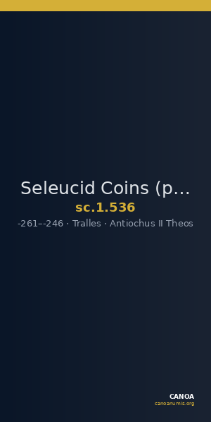 Seleucid Coins (part 1) 536 — CANOA