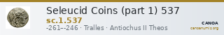 Seleucid Coins (part 1) 537 — CANOA