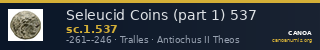 Seleucid Coins (part 1) 537 — CANOA
