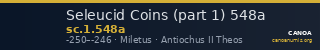 Seleucid Coins (part 1) 548a — CANOA