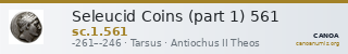 Seleucid Coins (part 1) 561 — CANOA