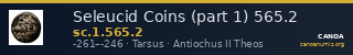 Seleucid Coins (part 1) 565.2 — CANOA