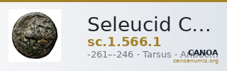 Seleucid Coins (part 1) 566.1 — CANOA