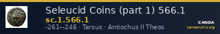 Seleucid Coins (part 1) 566.1 — CANOA