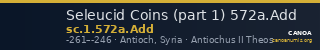 Seleucid Coins (part 1) 572a.Add — CANOA