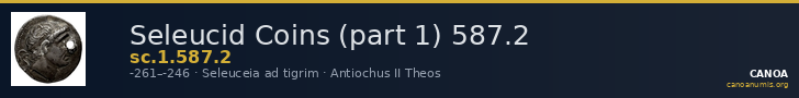 Seleucid Coins (part 1) 587.2 — CANOA