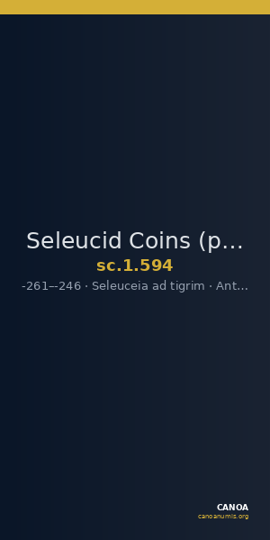 Seleucid Coins (part 1) 594 — CANOA