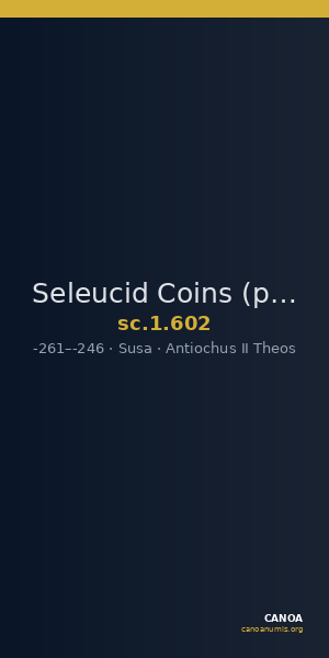 Seleucid Coins (part 1) 602 — CANOA