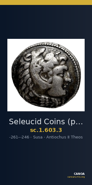 Seleucid Coins (part 1) 603.3 — CANOA