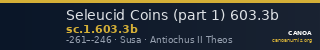 Seleucid Coins (part 1) 603.3b — CANOA