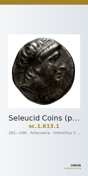 Seleucid Coins (part 1) 613.1 — CANOA