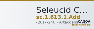 Seleucid Coins (part 1) 613.1.Add — CANOA