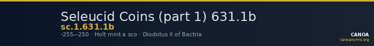 Seleucid Coins (part 1) 631.1b — CANOA