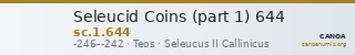 Seleucid Coins (part 1) 644 — CANOA