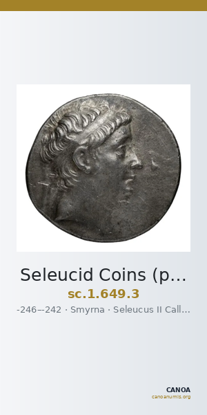 Seleucid Coins (part 1) 649.3 — CANOA