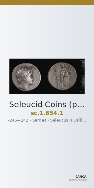 Seleucid Coins (part 1) 654.1 — CANOA