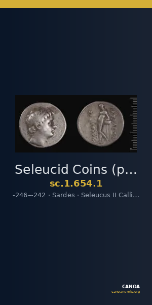 Seleucid Coins (part 1) 654.1 — CANOA