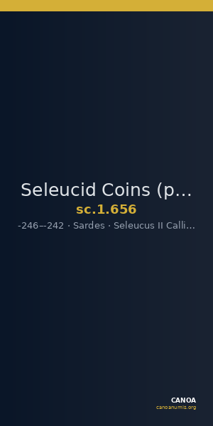 Seleucid Coins (part 1) 656 — CANOA