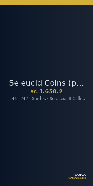 Seleucid Coins (part 1) 658.2 — CANOA