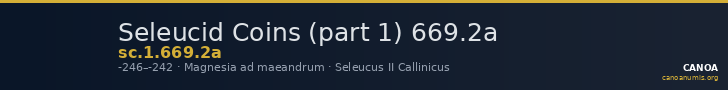 Seleucid Coins (part 1) 669.2a — CANOA