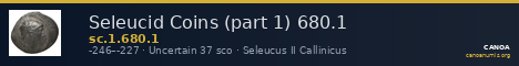 Seleucid Coins (part 1) 680.1 — CANOA