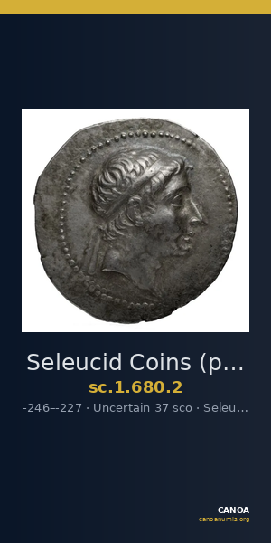 Seleucid Coins (part 1) 680.2 — CANOA