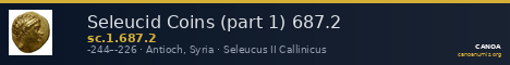 Seleucid Coins (part 1) 687.2 — CANOA