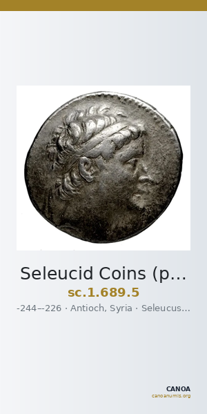 Seleucid Coins (part 1) 689.5 — CANOA