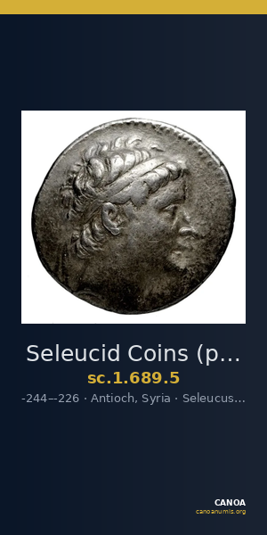 Seleucid Coins (part 1) 689.5 — CANOA