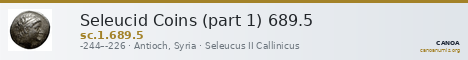 Seleucid Coins (part 1) 689.5 — CANOA