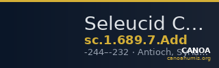 Seleucid Coins (part 1) 689.7.Add — CANOA