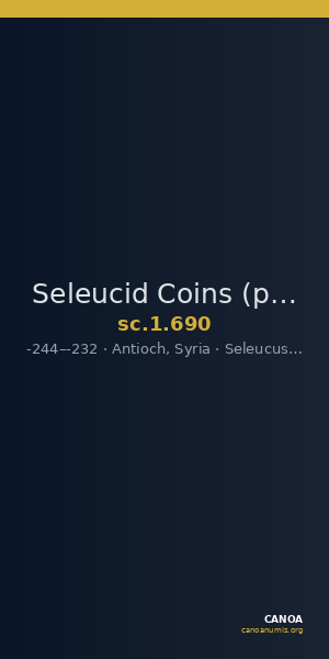 Seleucid Coins (part 1) 690 — CANOA