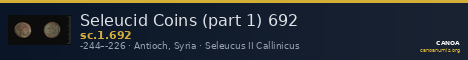Seleucid Coins (part 1) 692 — CANOA