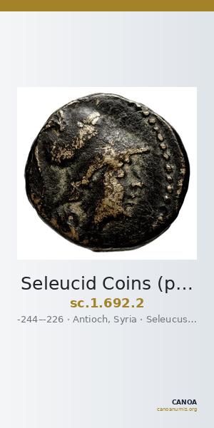Seleucid Coins (part 1) 692.2 — CANOA