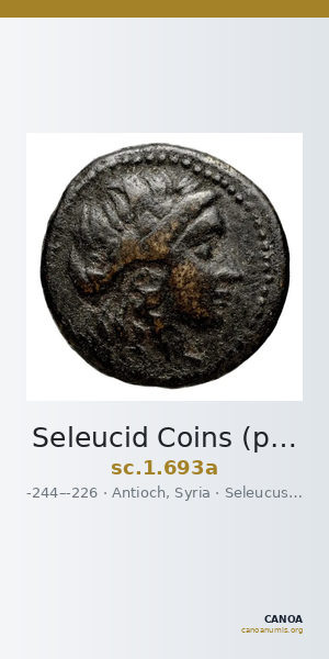 Seleucid Coins (part 1) 693a — CANOA