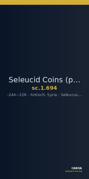 Seleucid Coins (part 1) 694 — CANOA