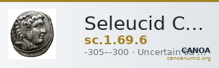 Seleucid Coins (part 1) 69.6 — CANOA