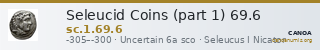 Seleucid Coins (part 1) 69.6 — CANOA
