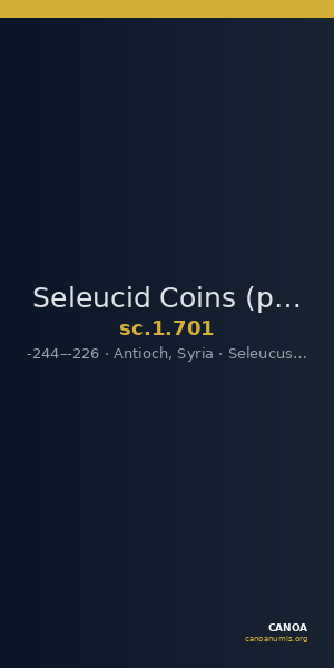 Seleucid Coins (part 1) 701 — CANOA