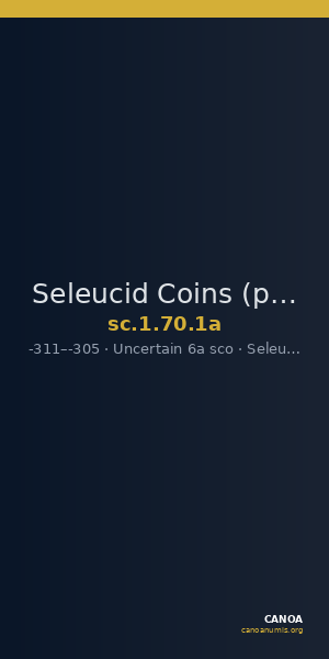 Seleucid Coins (part 1) 70.1a — CANOA